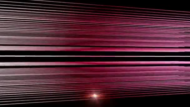 Futuristic technology video animation with moving stripe object and lights, loop HD 1080p — Stock Video