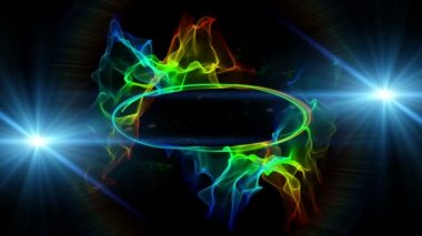 Dalga nesne ve ışıklar, hareketli fütüristik video animasyon döngüsü hd 1080p