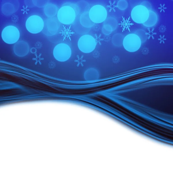 Fantástico diseño de olas navideñas con copos de nieve y espacio para yo — Foto de Stock