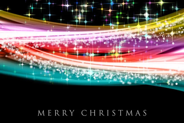 輝く星と素晴らしいクリスマス波のデザイン — ストック写真