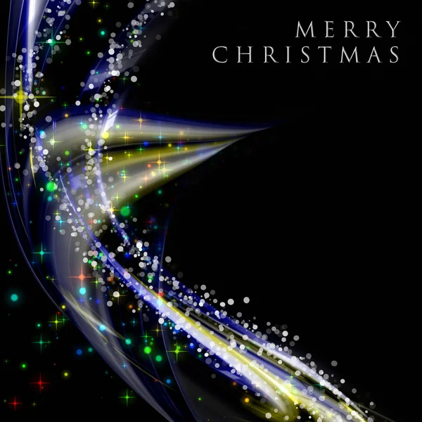 Fantastic Christmas wave design with glowing stars — Stock Photo, Image