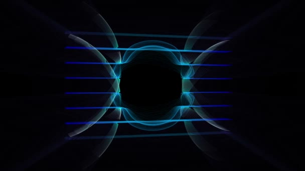 Animation vidéo futuriste avec objet mobile et lumières, boucle HD 1080p 