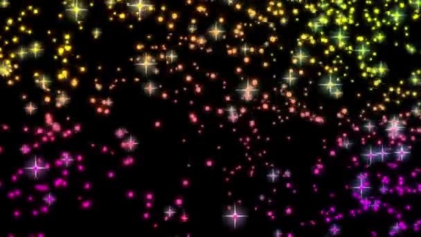 奇妙圣诞视频动画与移动的星星和灯光，循环播放高清 1080p — 图库视频影像