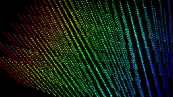 Animation vidéo de technologie futuriste avec objet rayé de particules en mouvement, boucle HD 1080p 