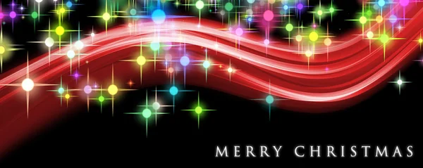 Fantastic Christmas wave design with glowing stars — Stock Photo, Image