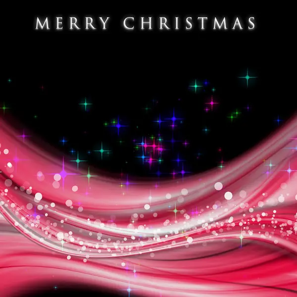 Fantastic Christmas wave design with glowing stars — Stock Photo, Image