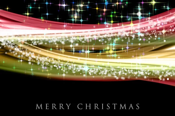 Fantastic Christmas wave design with glowing stars — Stock Photo, Image