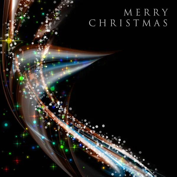 Fantastisches Weihnachtswellendesign mit leuchtenden Sternen — Stockfoto