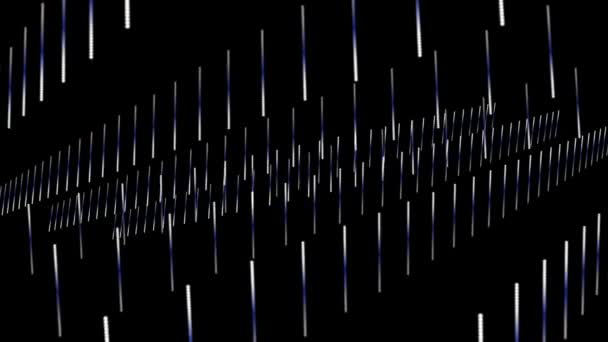 Tecnología futurista de animación de vídeo con movimiento de partículas a rayas objetos, bucle HD 1080p — Vídeo de stock