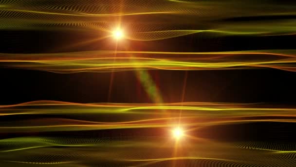 Animation vidéo futuriste avec objet vague mobile et lumières, boucle HD 1080p 