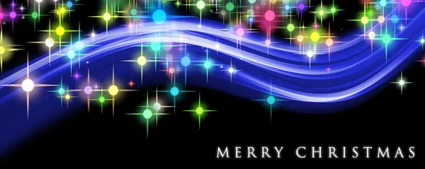 Design de onda de Natal fantástico com estrelas brilhantes — Fotografia de Stock