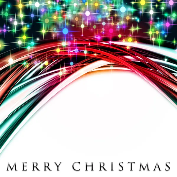 Fantastic Christmas wave design with glowing stars — Stock Photo, Image