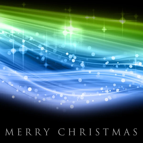 Fantastic Christmas wave design with glowing stars — Stock Photo, Image