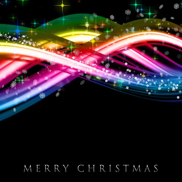 Fantastic Christmas wave design with glowing stars — Stock Photo, Image