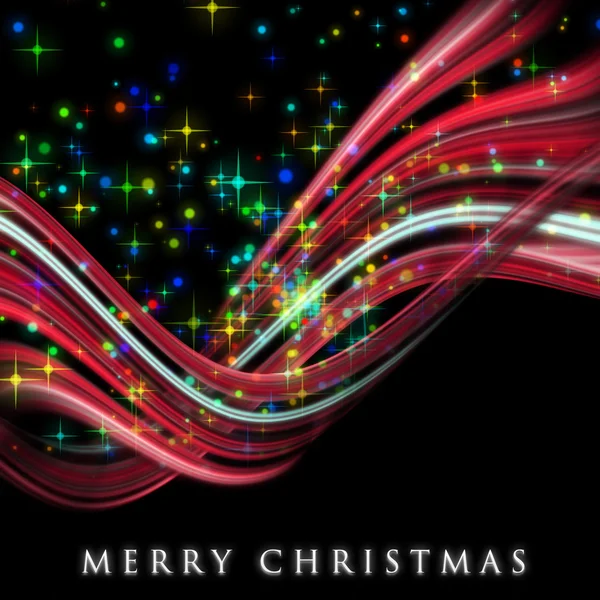 Fantastic Christmas wave design with glowing stars — Stock Photo, Image