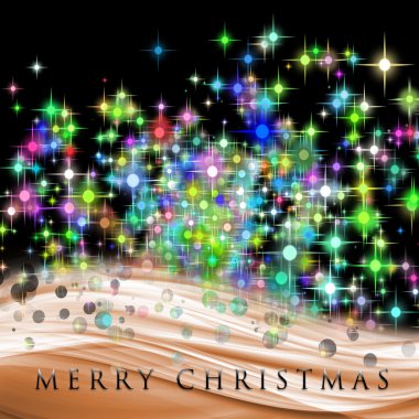 Parlayan yıldızlı muhteşem noel dalgası tasarımı