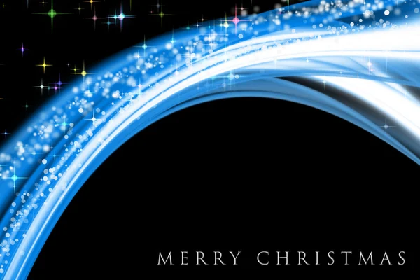 Fantastic Christmas wave design with glowing stars — Stock Photo, Image