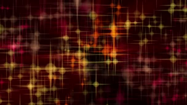 Magnifique animation vidéo de Noël avec des étoiles et des lumières en mouvement, boucle HD 1080p 