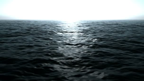 Фантастичні хвилі океану відео анімація в сонячний день, цикл HD 1080p — стокове відео