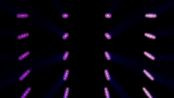 Animación de vídeo futurista con movimiento de la raya de partículas objeto y luces, bucle HD 1080p — Vídeos de Stock