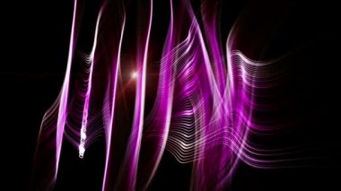 Dalga nesne ve ışıklar, hareketli fütüristik video animasyon döngüsü hd 1080p