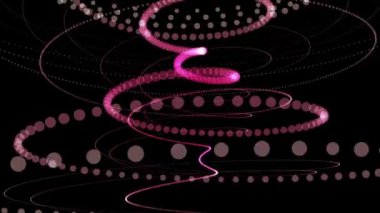 parçacık Şerit nesne ve ışıklar, hareketli fütüristik video animasyon döngüsü hd 1080p