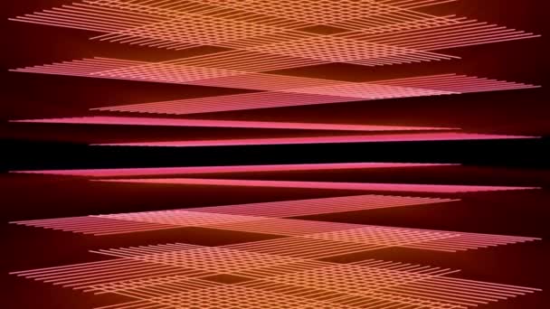 Futuristic video animation with moving particle stripe object and lights, loop HD 1080p — Stock Video