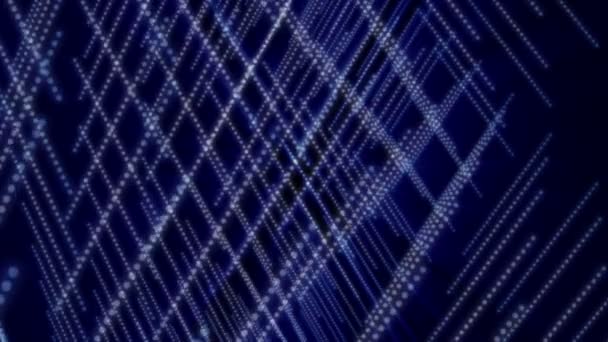 Animação de vídeo futurista com objeto de listra de partículas em movimento e luzes, loop HD 1080p — Vídeo de Stock