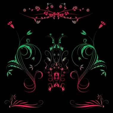 Gradyanı olan güzel resimli çiçek arkaplan tasarımı