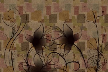 Arkaplan desenli güzel resimli çiçek tasarımı