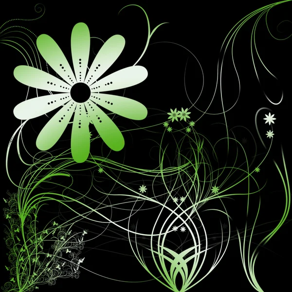 グラデーションの美しいイラストの花の背景デザイン — ストック写真