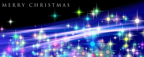 Fantastic Christmas wave design with glowing stars — Stock Photo, Image