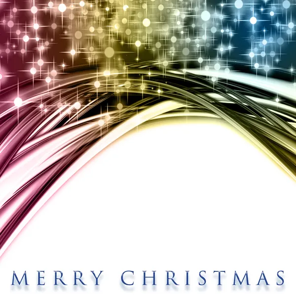 Fantastic Christmas wave design with glowing stars — Stock Photo, Image