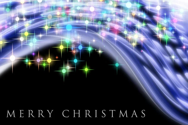 Fantastické vánoční vlna design s zářícími hvězdami — Stock fotografie