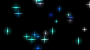 yıldız ve ışıklar, hareketli harika yılbaşı video animasyon döngüsü hd 1080p