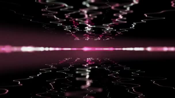Animation vidéo futuriste avec des bandes lumineuses en mouvement, boucle HD 1080p — Video
