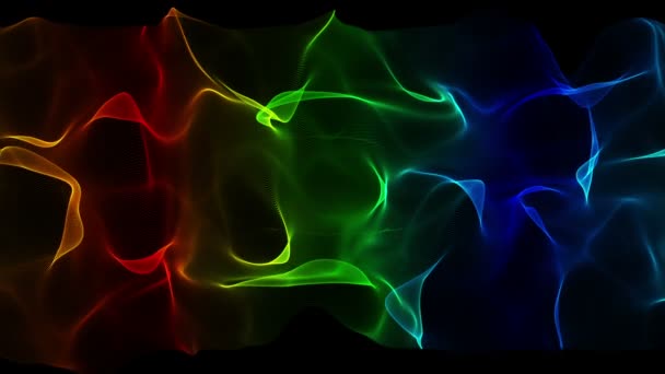 Animation vidéo puissante avec objet vague en mouvement, boucle HD 1080p 