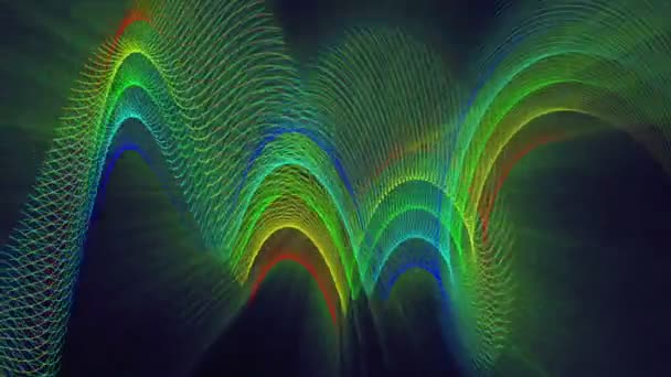 Animación de vídeo futurista con objeto en movimiento y luces, bucle HD 1080p — Vídeo de stock