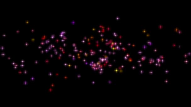 Maravillosa animación de vídeo de Navidad con estrellas y luces en movimiento, bucle HD 1080p — Vídeo de stock