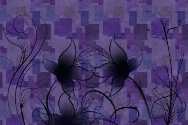 Arkaplan desenli güzel resimli çiçek tasarımı