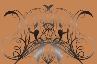 Gradyanı olan güzel resimli çiçek arkaplan tasarımı