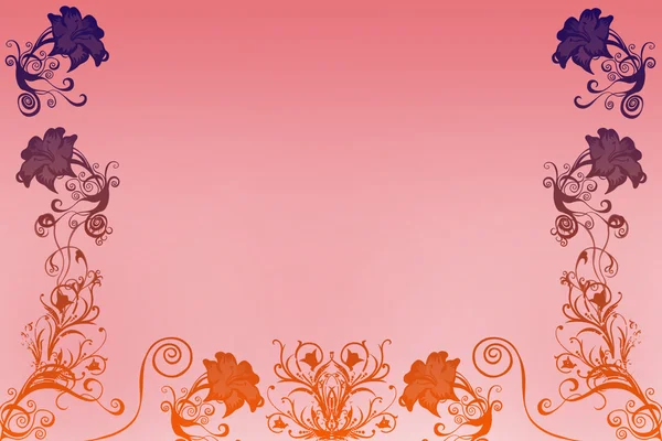 Hermoso diseño de fondo de flor ilustrada con espacio para su texto — Foto de Stock