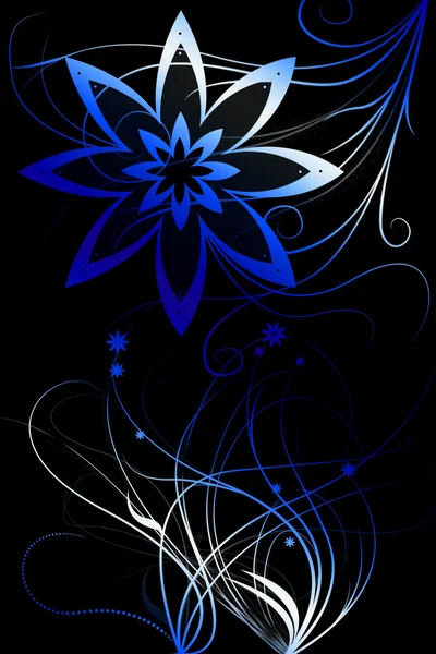 Mooi geïllustreerd bloem achtergrond ontwerp met verloop — Stockfoto