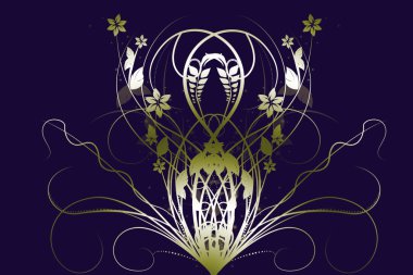 Gradyanı olan güzel resimli çiçek arkaplan tasarımı