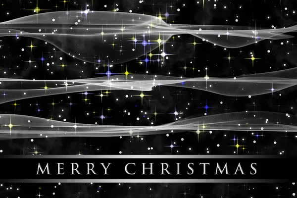 Fantástico design de ondas de Natal com flocos de neve e estrela brilhante — Fotografia de Stock