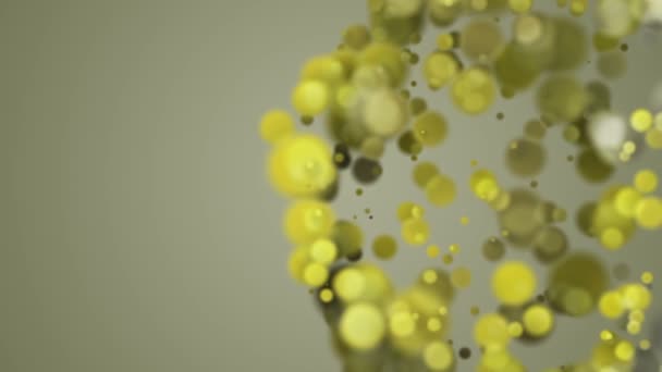Prachtige video animatie met bewegende bubbels, lus hd 1080p — Stockvideo