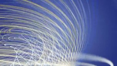 fantastik video animasyon ile bükülmüş Şerit nesne hareket, döngü hd 1080p