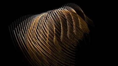 fantastik video animasyon ile bükülmüş Şerit nesne hareket, döngü hd 1080p