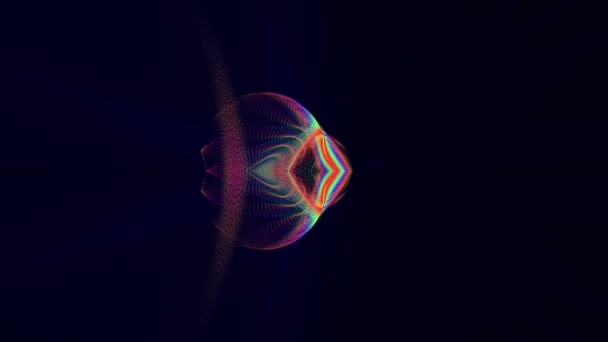 Fantástica animación de vídeo con objeto y luces en movimiento, bucle HD 1080p — Vídeo de stock