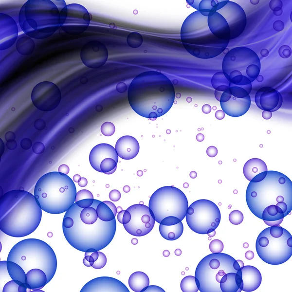 泡と抽象的なエレガントな波のデザイン — ストック写真